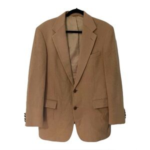 Vtg. POLO UNIVERSITY CLUB RALPH LAUREN Mens 100% Camel Hair Blazer Size 40 Long